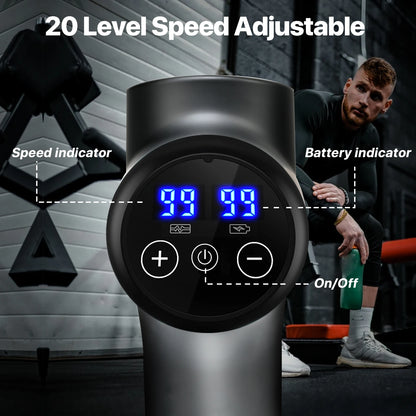 Massage  gun，Deep Tissue Massager Gun ，Percussion Massager for Pain Relief with 8 Massage Heads &99 Speeds