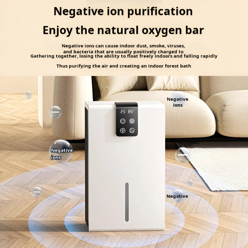 Household Dehumidifier Dryer Moistureproof 2.8L Water Tank Water Full Stop Indoor Purification Air Dryer Basement Dehumidifier