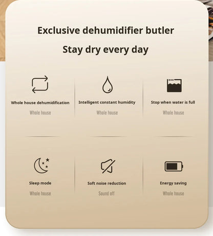 Household Dehumidifier Dryer Moistureproof 2.8L Water Tank Water Full Stop Indoor Purification Air Dryer Basement Dehumidifier