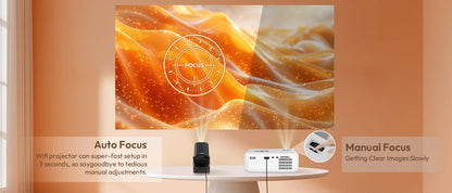 XGODY HY310 Mini Projector Auto Focus 4K Native 1080P 330ANSI Android11 5W Speaker Air Mouse Voice Assistant Home Cinema