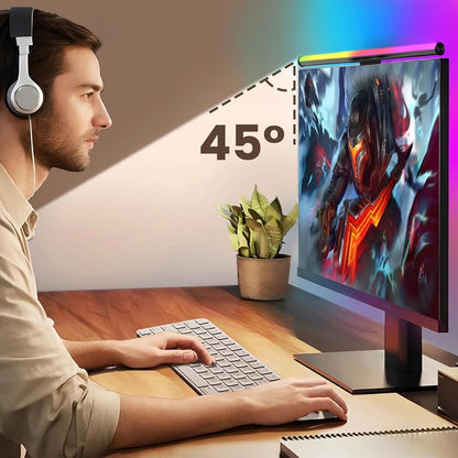 Monitor Light Bar RGB Lightbar Atmosphere USB LED Screen Hanging Setup Dimming For Game Room Desk Lamp Night Light Accessories