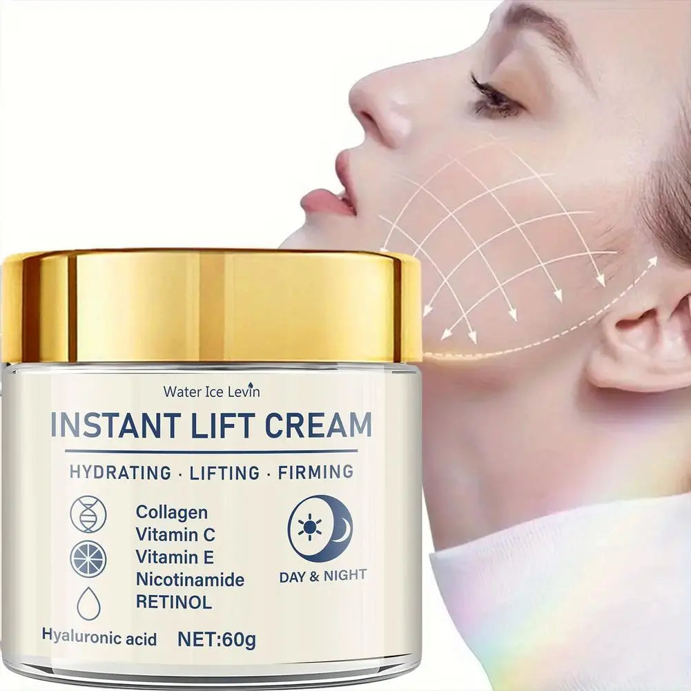 60g Instant Lift Face Cream Firming Skin Tightening Anti Wrinkle Collagen Hyaluronic Acid Hydrating Nourishing Facial Moisturize