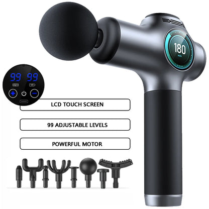 Massage  gun，Deep Tissue Massager Gun ，Percussion Massager for Pain Relief with 8 Massage Heads &99 Speeds