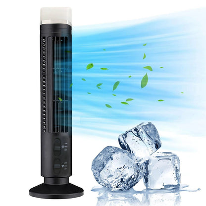 【2026】Tower Bladeless Fan 90 Degree Oscillating Fingertip Guard USB Quiet Desk Fan Anti Slip Pad with Light for Home
