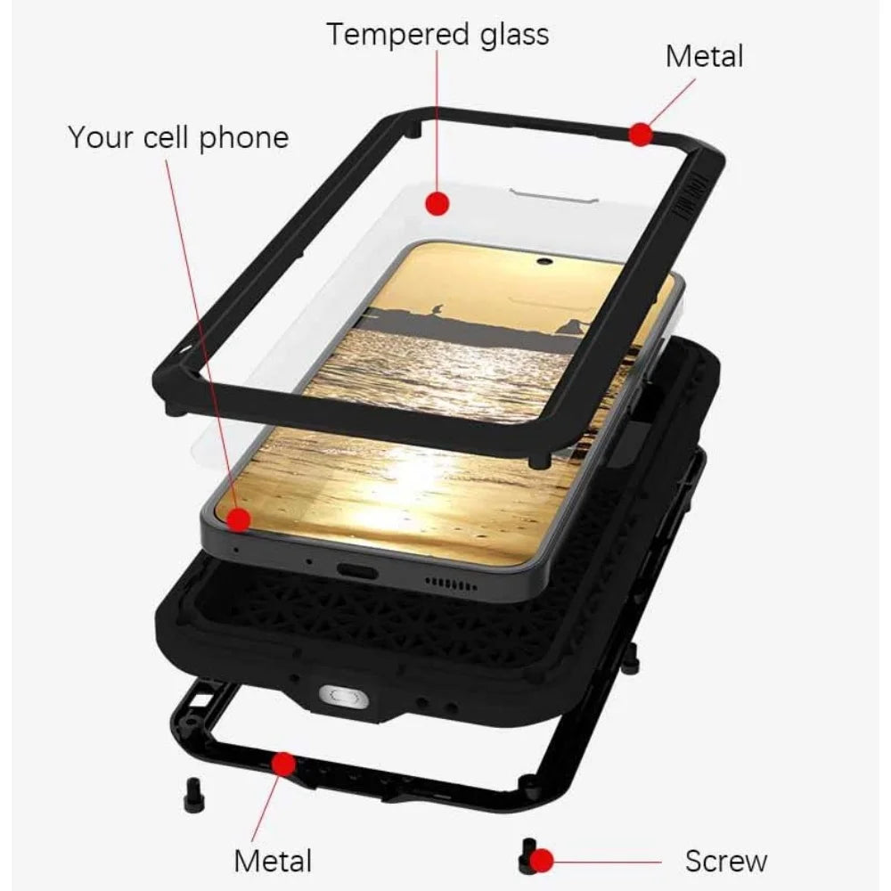 Love Mei Armor Phone Case for Xiaomi 15 14 13 Pro 11 Silicone Military Grade Rugged Metal Protective Shockproof Dust Proof Cover