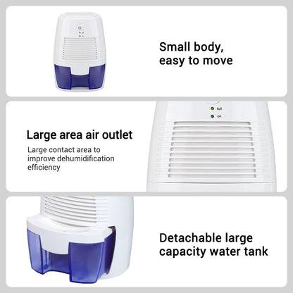 Portable Dehumidifier Air Purifier USB Mute Moisture Absorbers Air Dryer For Home Room Office Kitchen Deodorizer Dryer