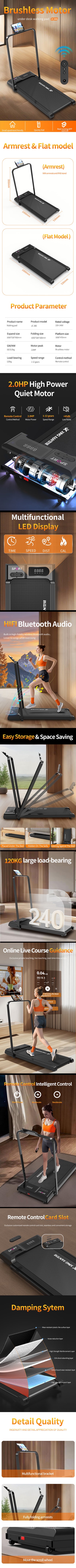 Factory Cheaper Price Wholesale Folding Walking Pad Portable Treadmill for Walking