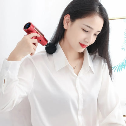 Portable Small Massager Muscle Relaxation Fascia Gun Massage Artifact Fitness Massage Gun Handheld Massager Fascia Gun