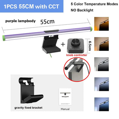 Monitor Light Bar RGB Lightbar Atmosphere USB LED Screen Hanging Setup Dimming For Game Room Desk Lamp Night Light Accessories